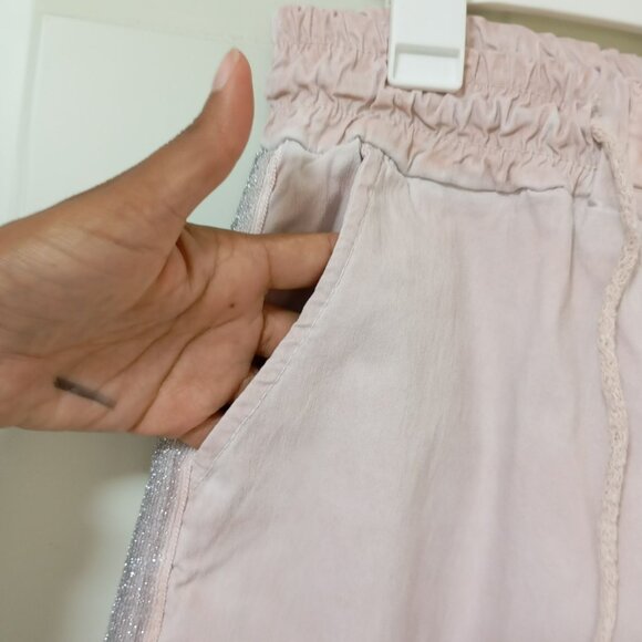 Venti6 Womens Pink Jogger Pants With Sequin Star Design Size M - Picture 5 of 12